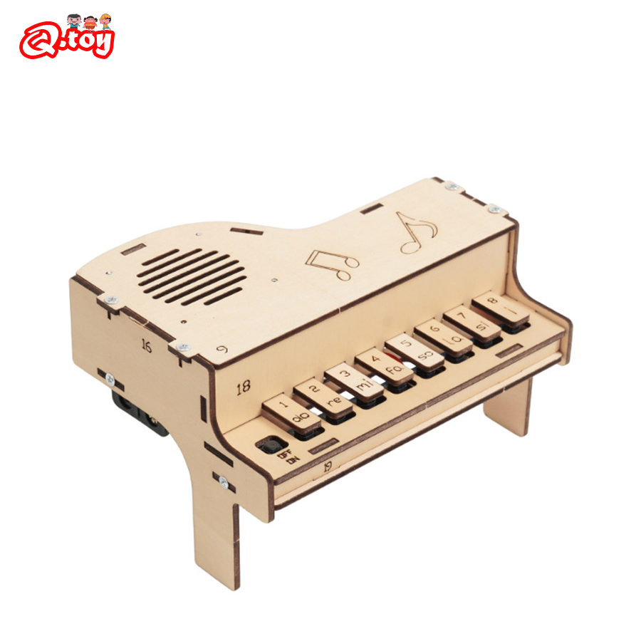 Diy Electronics Kids - Modelo de Piano Electrónico de madera
