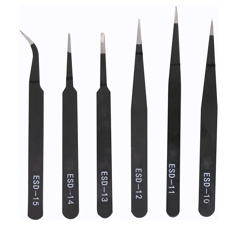 Pinzas curvadas de precisión d - Diy Home Electronics Lab reseña y precio