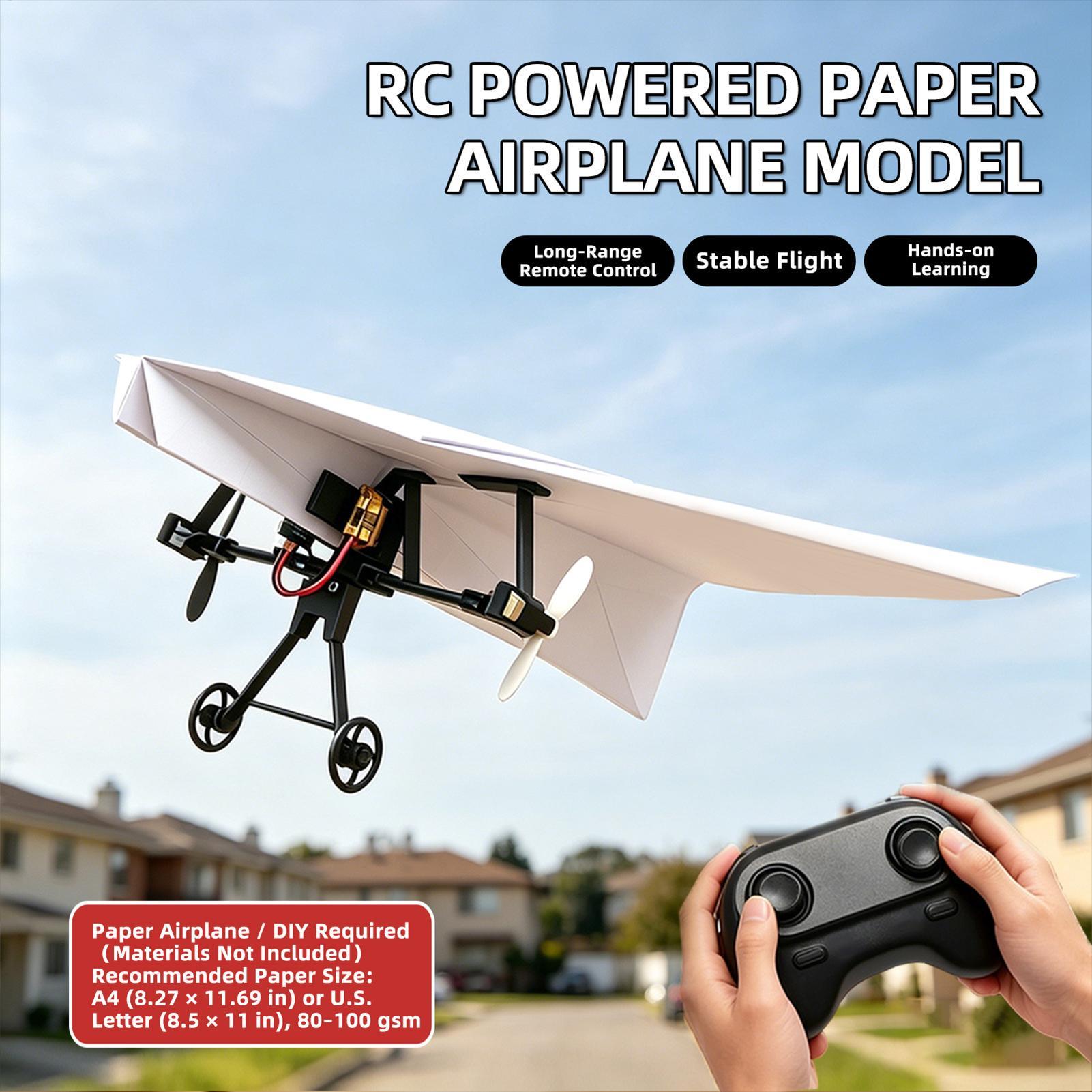 Kit de Avión de Papel RC para  - Diy Electronics Kids reseña y precio