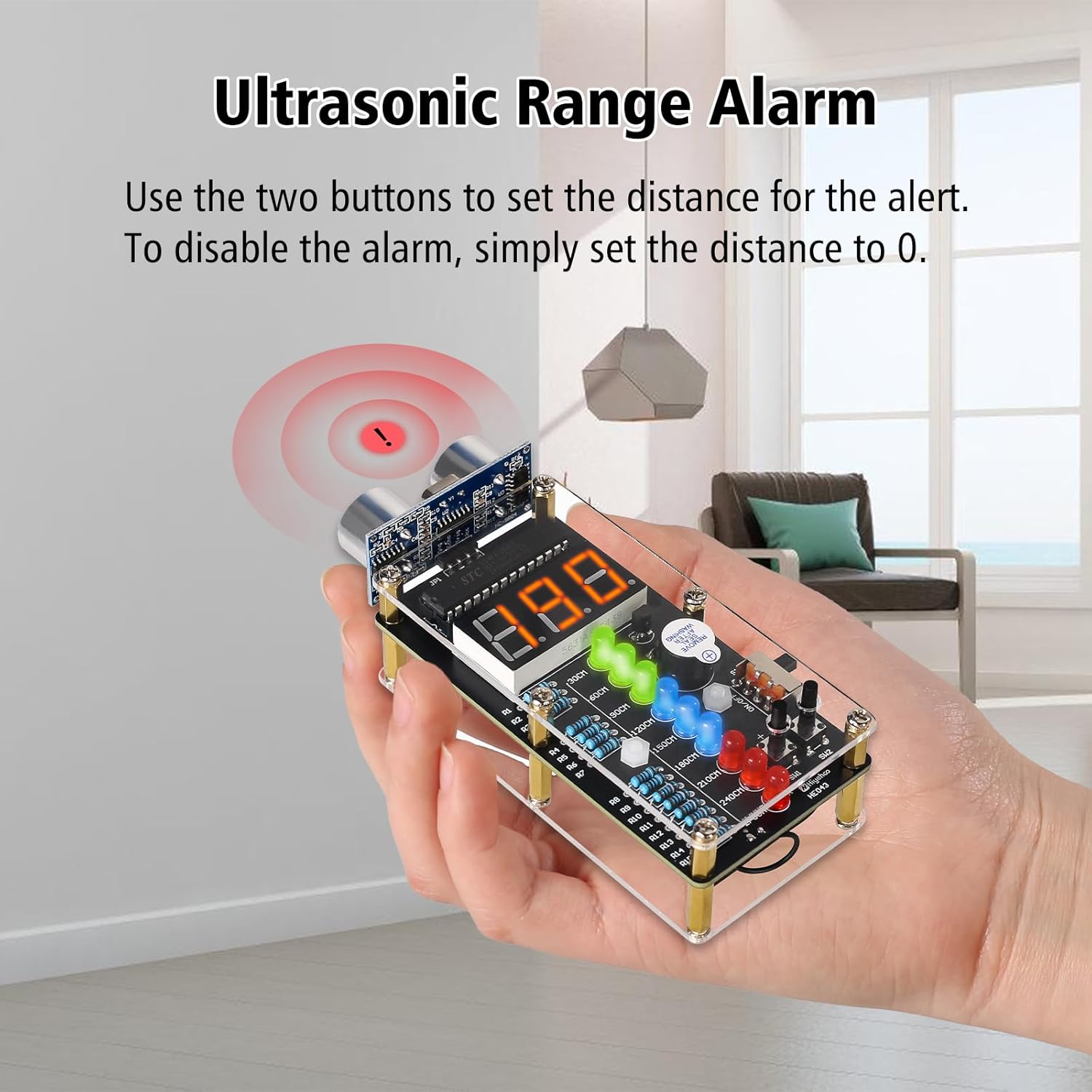 Kit de alarma de rango ultrasó - Diy Electronics News reseña y precio
