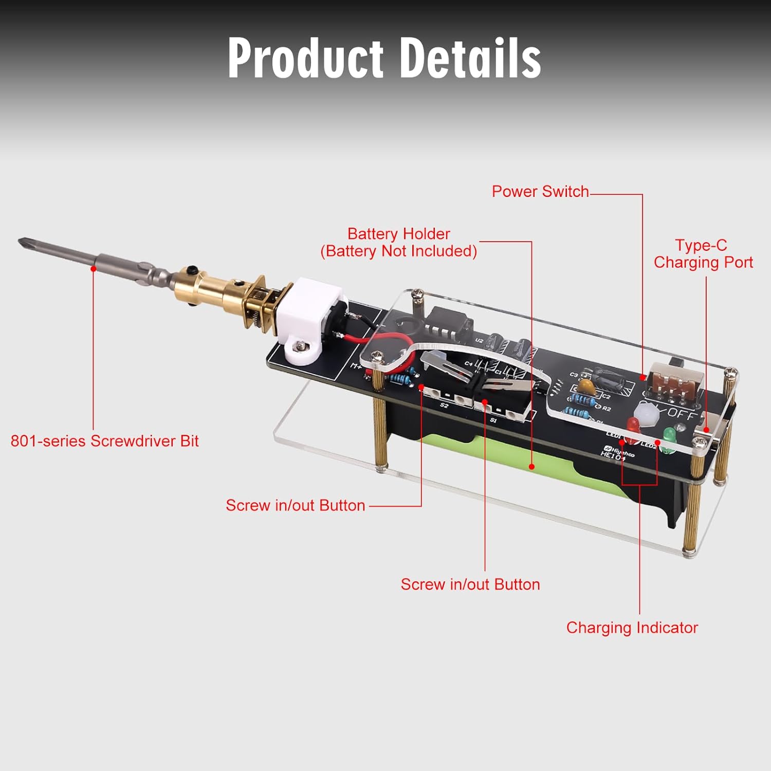 Destornillador eléctrico recar - Diy Home Electronics Lab reseña y precio