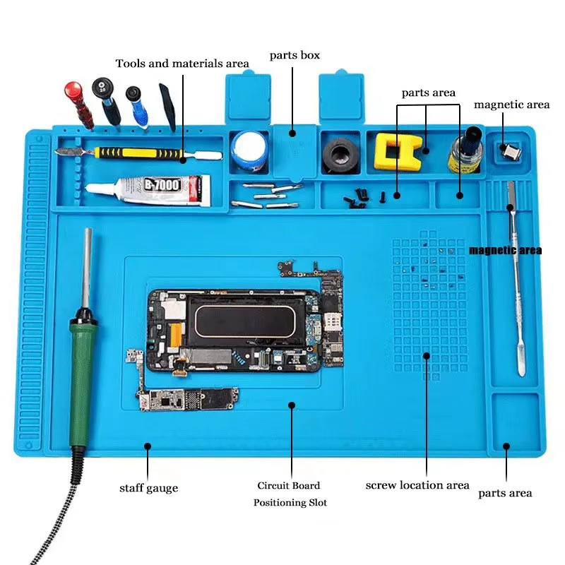 Estera de soldadura de silicon - Diy Electronics Workstation reseña y precio
